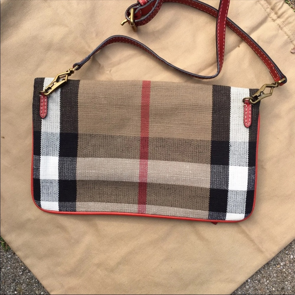 Store Closing Sale !Authentic Burberry Crossbody /Clutch - Picture 3 of 12